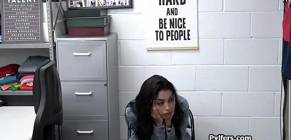  Fucking thicc Latina teen thief at the office